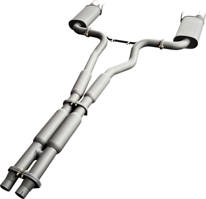 Manta | Twin 3″ Cat Back Exhaust System with Hotdog Mufflers Twin Tips | Ford Mustang FM S550 5.0L V8 Coupe 2015–2017