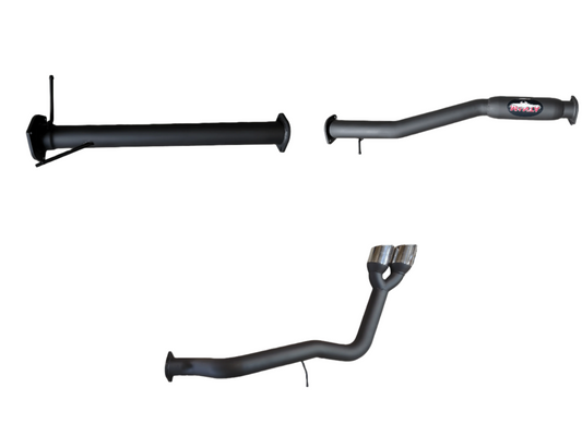 Manta - Ford Ranger Next Gen T6.2 V6 - DPF Back - 3" Single Exhaust with Twin Tip Side Exit- with Centre Hotdog