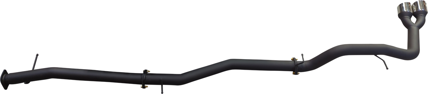 Manta - Ford Ranger Ute Next Gen T6.2 4cyl 2.0 Bi-Turbo (2022-2024) - DPF Back - 3" Single Exhaust with Twin Tip Side Exit - without Centre Muffler