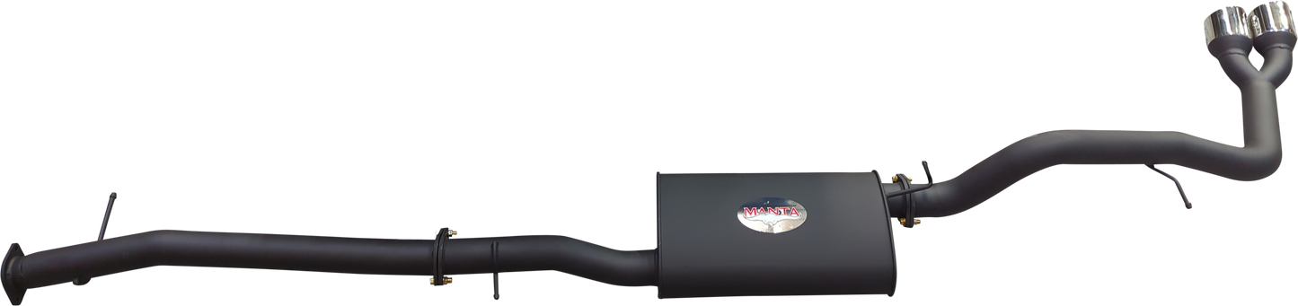 Manta - Ford Ranger Ute Next Gen T6.2 4cyl 2.0 Bi-Turbo (2022-2024) - DPF Back - 3" Single Exhaust with Twin Tip Side Exit - with Centre Muffler