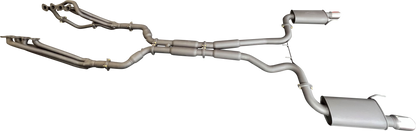 Manta | Twin 3″ Full Exhaust System with 1 7/8″ Headers Hotdog Muffler Twin Tips | Ford Mustang FM S550 5.0L V8 Coupe 2015–2017