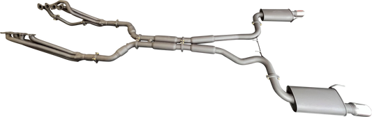 Manta | Twin 3″ Full Exhaust System with 1 7/8″ Headers Hotdog Muffler Twin Tips | Ford Mustang FM S550 5.0L V8 Coupe 2015–2017