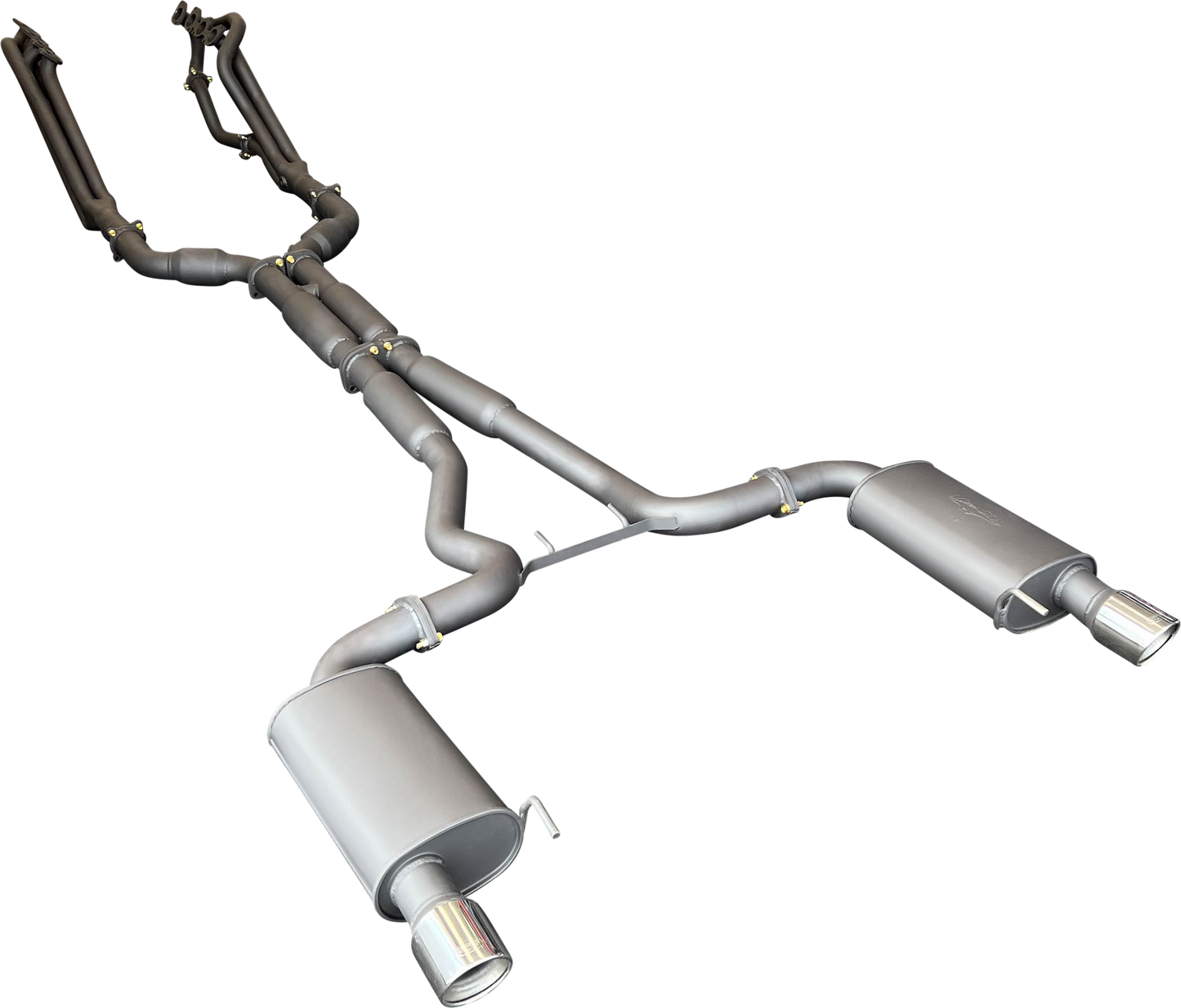 Manta | Twin 3″ Full Exhaust System with 1 7/8″ Headers Hotdog Muffler Twin Tips | Ford Mustang FM S550 5.0L V8 Coupe 2015–2017