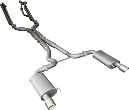 Manta | Twin 3″ Full Exhaust System with 1 7/8″ Headers Hotdog Muffler Twin Tips | Ford Mustang FM S550 5.0L V8 Coupe 2015–2017