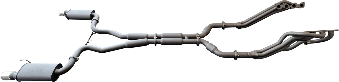 Manta | Twin 3″ Full Exhaust System with 1 7/8″ Headers Hotdog Muffler Twin Tips | Ford Mustang FM S550 5.0L V8 Coupe 2015–2017