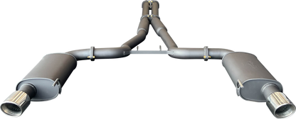 Manta - Ford Mustang V8 FM (2015-17) - Cat Back - 3" Dual Exhaust - without Centre Mufflers / with Rear Mufflers + Twin Tips
