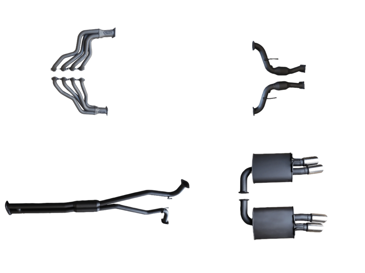 Manta Twin 2.5″ Aluminised Full Exhaust System with 1¾″ Extractors & Hotdog/Muffler | Holden Commodore VE 2006–2013