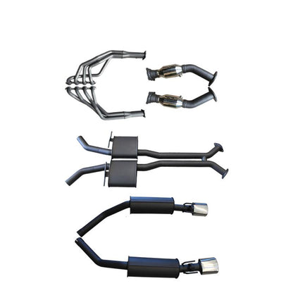 Manta Twin 2.5″ Aluminised Full System with Extractors & Centre & Rear Mufflers | Holden Commodore VU VY VZ 2000–2007