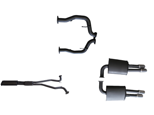 Manta | Twin 2.5″ Cat Back Exhaust System with Muffler/Muffler | Holden Statesman Caprice WM WN V8 6.0L LWB Sedan 2006–2017