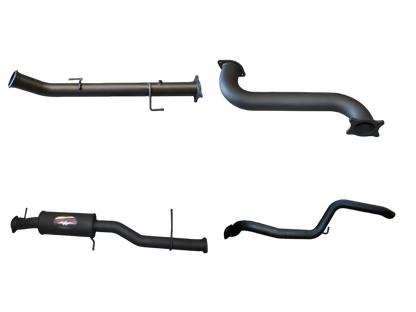 Manta | 3in Dump Pipe Back Exhaust with Small Muffler Extended Tailpipe | Volkswagen Amarok V6 TDI550 TDI580 Ute 2016–2022