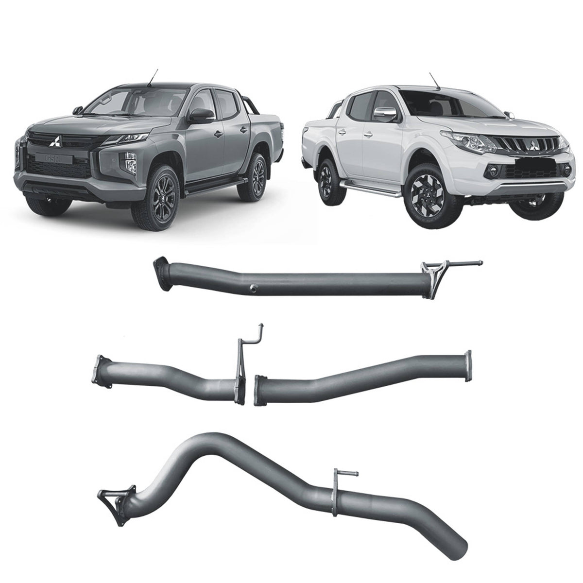 Redback Extreme Duty Exhaust for Mitsubishi Triton MQ/MR 2015-on | 76mm - MTX32800-PO