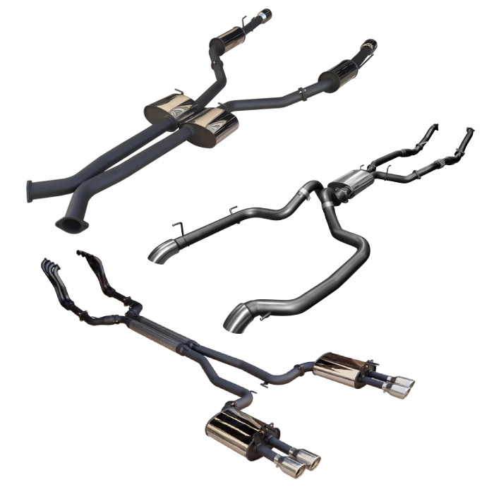 Manta | Twin 2.5" Dual Cat Back Exhaust System with Hotdog & Muffler | Ford Falcon BA BF V8 Ute 2002–2008