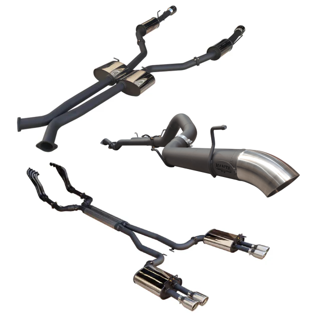 Manta | 3″ Turbo Back Without Cat & With Muffler Twin Black Tip Side Exit | Ford Ranger PX2 3.2L TD Ute 2016–2022