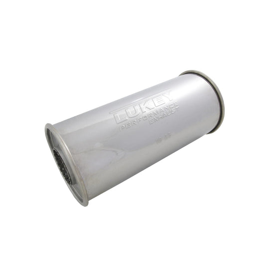 Lukey 2.25" Megaflow Muffler C/C 12"x5" Round 430 Stainless Steel