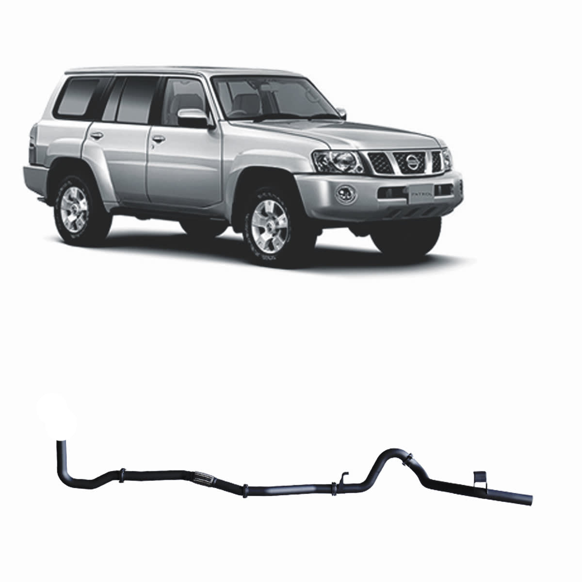 Redback Extreme Duty Exhaust for Nissan Patrol GU TD42T 1998-2007 | 76mm - NPX50200-PO