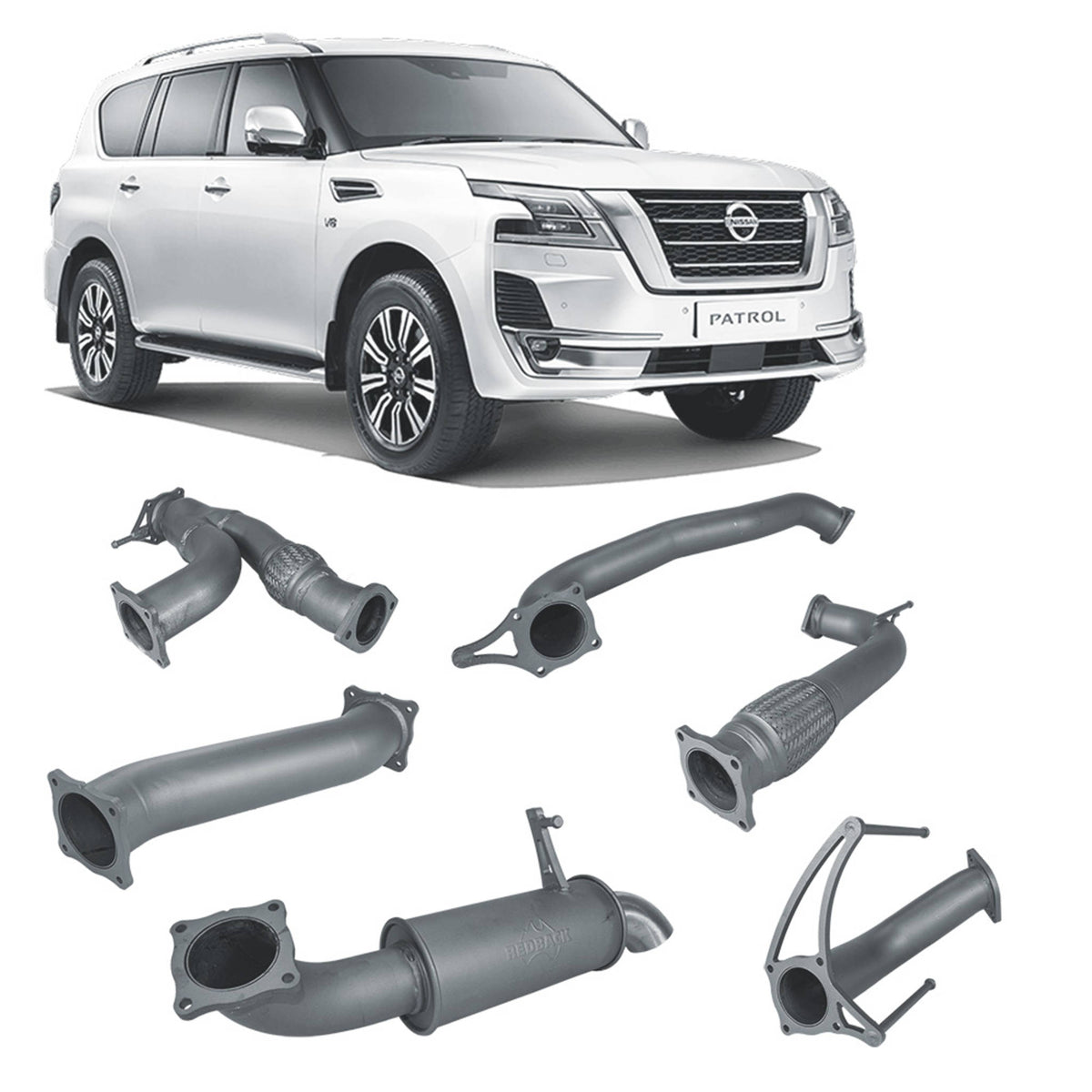 Redback Extreme Duty 3" Exhaust for Nissan Patrol Y62 2013-on | 3" - NPX54500-PO