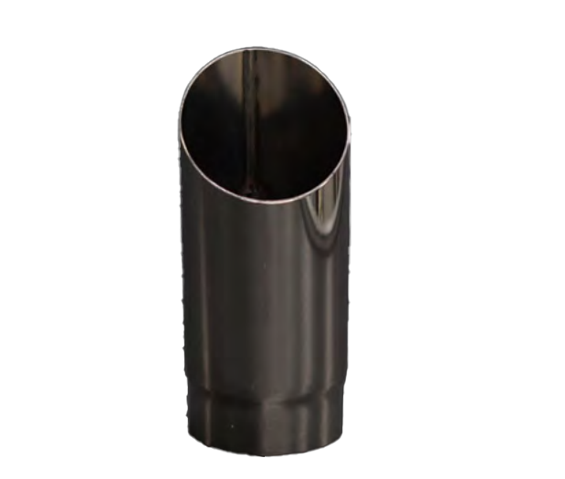 Redback Exhaust Tip 2" In 2 1/2" Out 12" Long Angle Cut - RAC034