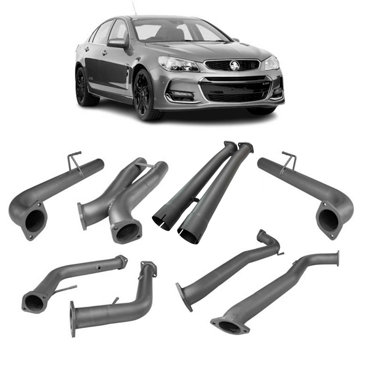 Redback Performance Exhaust System for Holden Commodore 2006-2016, Holden Calais 2006-2016 | 76mm - RPE608VEFS-PO