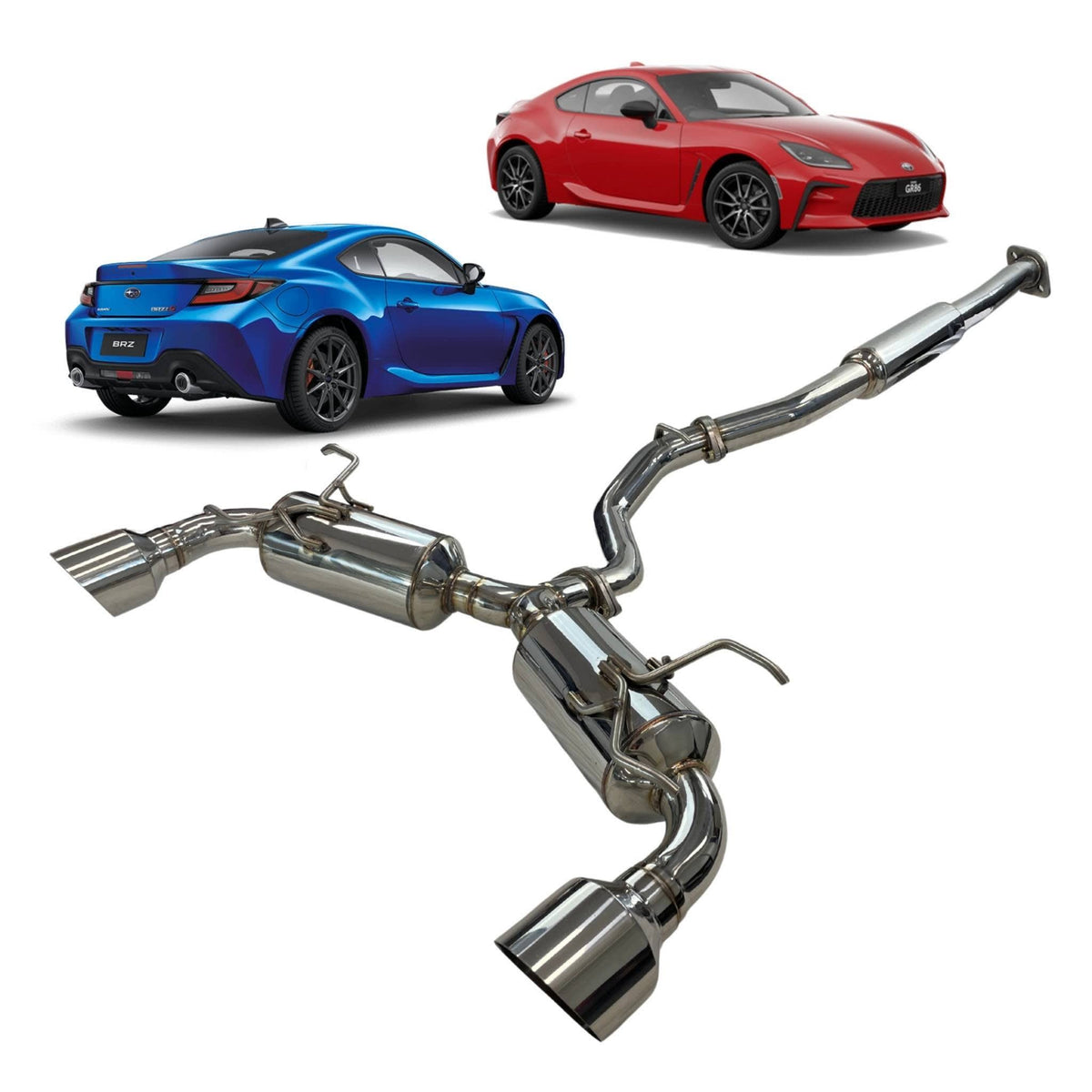 Redback Catback Exhaust for Toyota 86 and Subaru BRZ 304 Stainless Steel - RPE60986-PR-304