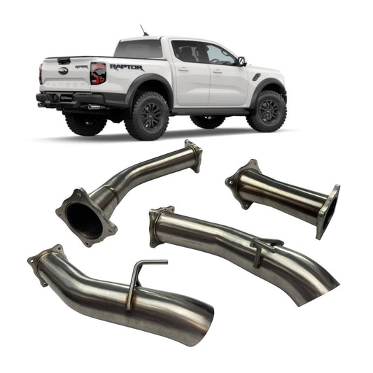 Redback 4" Tail Pipe Exhaust System for Ford Ranger Raptor V6 2022-on | 2 x 4" - RPE610FR-TO-304