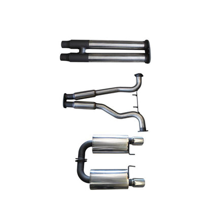 Manta | Twin 3″ Cat Back Exhaust System with Hotdog Mufflers Twin Tips | Ford Mustang FM S550 5.0L V8 Coupe 2015–2017