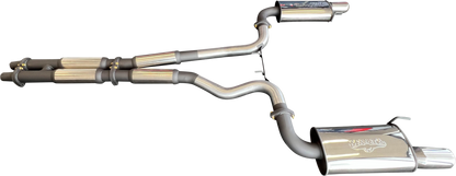 Manta | Twin 3″ Cat Back Exhaust System with Hotdog Mufflers Twin Tips | Ford Mustang FM S550 5.0L V8 Coupe 2015–2017