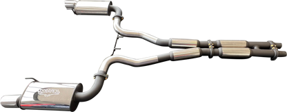 Manta | Twin 3″ Cat Back Exhaust System with Hotdog Mufflers Twin Tips | Ford Mustang FM S550 5.0L V8 Coupe 2015–2017