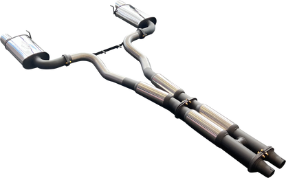 Manta | Twin 3″ Cat Back Exhaust System with Hotdog Mufflers Twin Tips | Ford Mustang FM S550 5.0L V8 Coupe 2015–2017