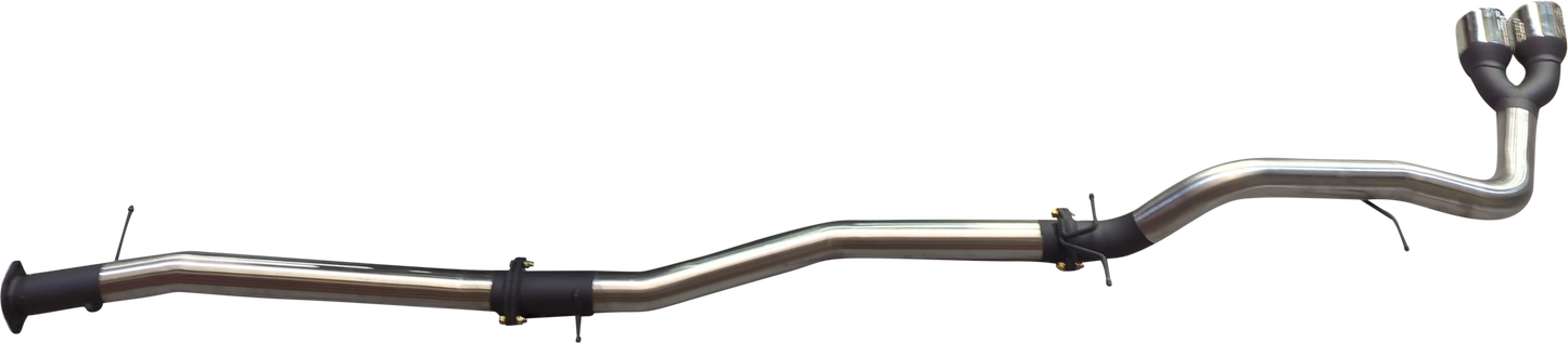 Manta - Ford Ranger Ute 	Next Gen T6.2 4cyl 2.0 Bi-Turbo (2022-2024) - DPF Back - 3" Single Stainless Exhaust with Twin Tip Side Exit - without Centre Muffler