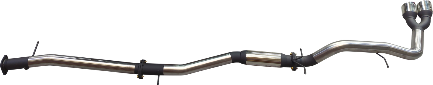 Manta - Ford Ranger Ute Next Gen T6.2 4cyl 2.0 Bi-Turbo (2022-2024) DPF Back - 3" Single Stainless Exhaust with Twin Tip Side Exit - with Centre Hotdog