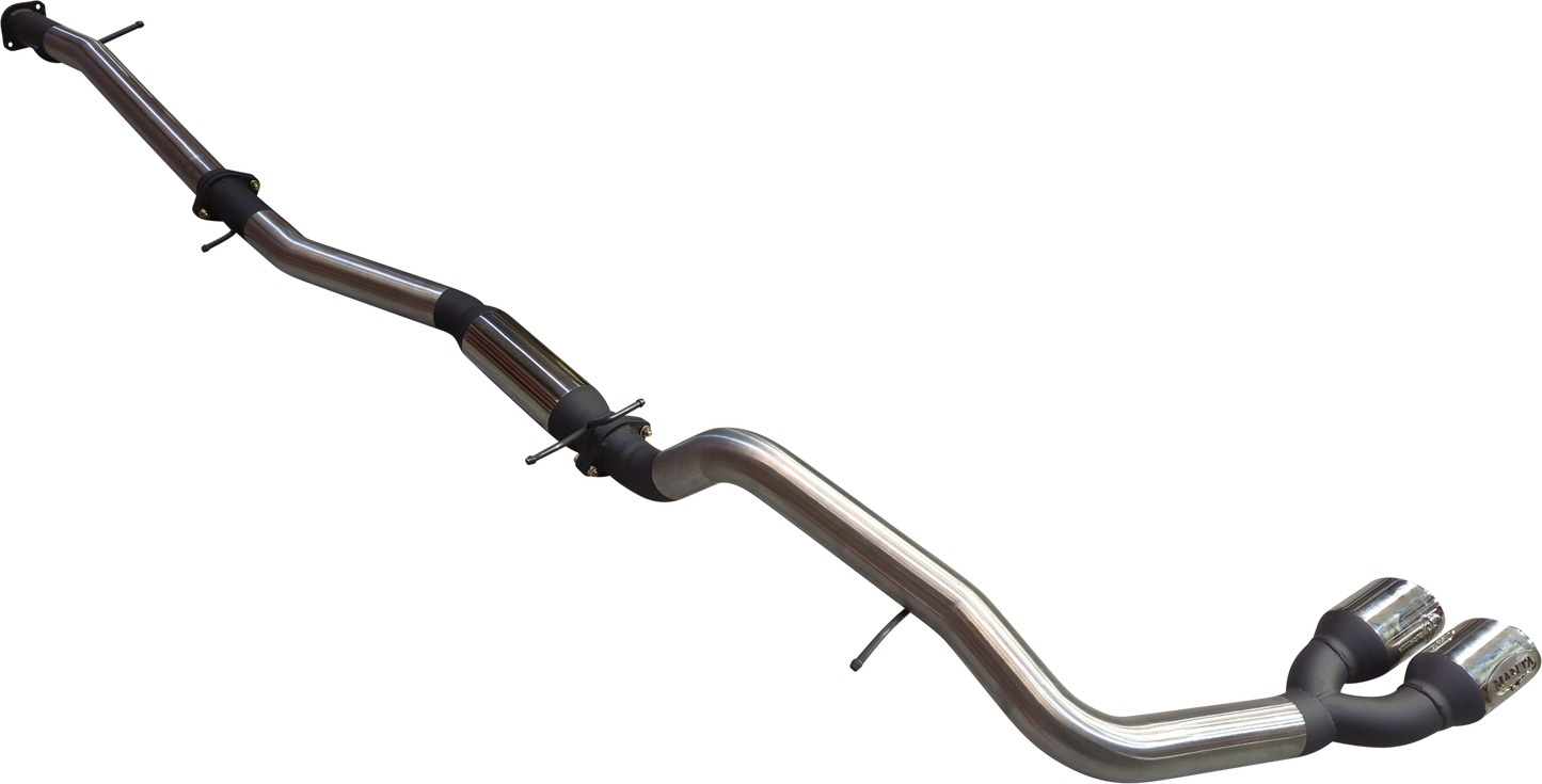 Manta - Ford Ranger Ute Next Gen T6.2 4cyl 2.0 Bi-Turbo (2022-2024) DPF Back - 3" Single Stainless Exhaust with Twin Tip Side Exit - with Centre Hotdog