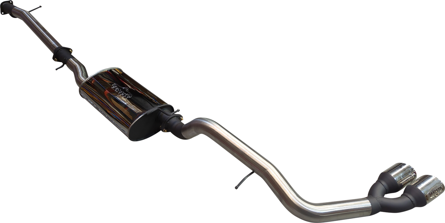 Manta - Ford Ranger Ute 	Next Gen T6.2 4cyl 2.0 Bi-Turbo (2022-2024) - DPF Back - 3" Single Stainless Exhaust with Twin Tip Side Exit - with Centre Muffler