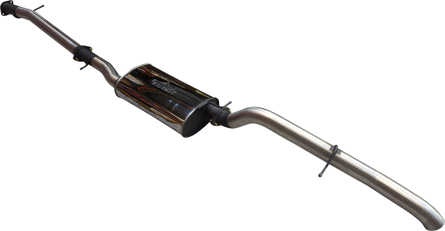 Manta - Ford Ranger Ute Next Gen T6.2 4cyl 2.0 Bi-Turbo (2022-2024) - DPF Back - 3" Single Stainless Exhaust with Single Tip - with Centre Muffler