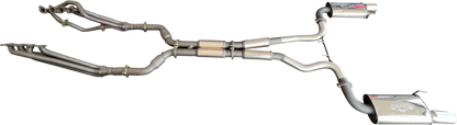 Manta | Twin 3″ Full Exhaust System with 1 7/8″ Headers Hotdog Muffler Twin Tips | Ford Mustang FM S550 5.0L V8 Coupe 2015–2017