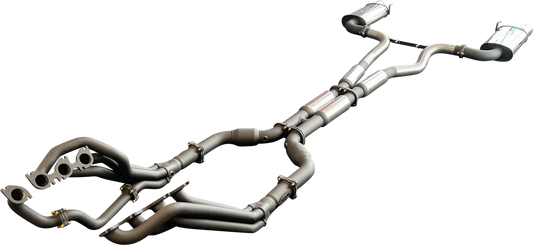 Manta | Twin 3″ Full Exhaust System with 1 7/8″ Headers Hotdog Muffler Twin Tips | Ford Mustang FM S550 5.0L V8 Coupe 2015–2017
