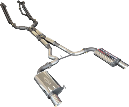 Manta | Twin 3″ Full Exhaust System with 1 7/8″ Headers Hotdog Muffler Twin Tips | Ford Mustang FM S550 5.0L V8 Coupe 2015–2017