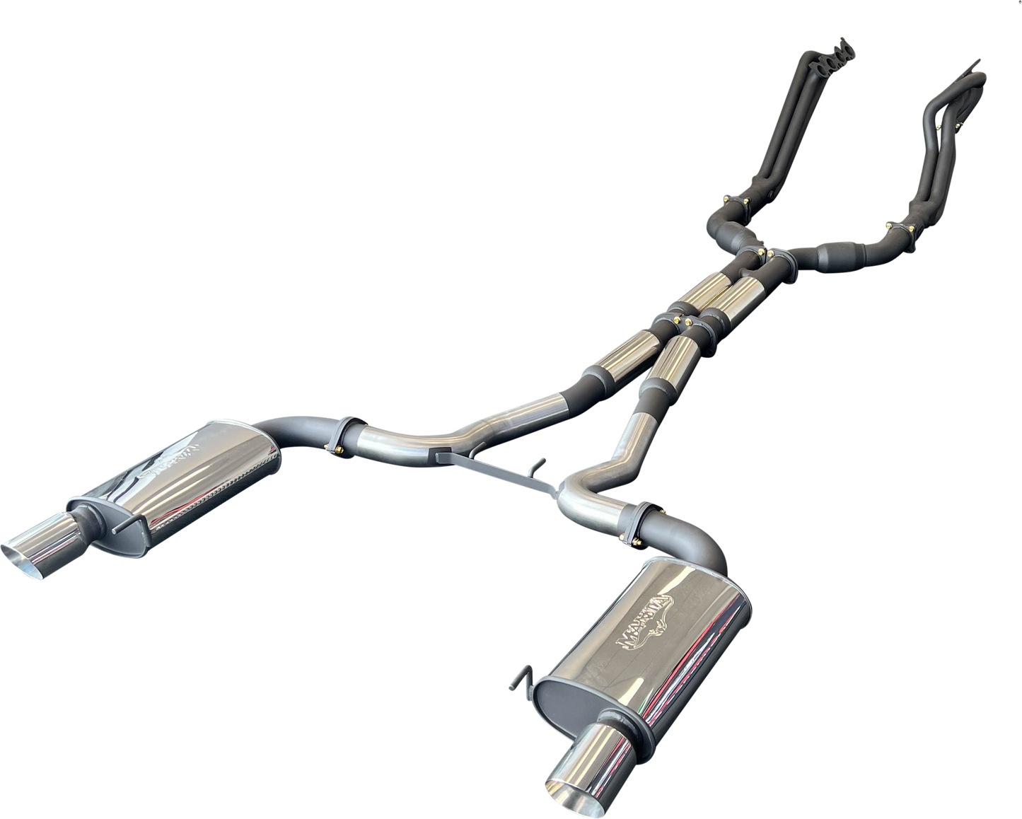 Manta | Twin 3″ Full Exhaust System with 1 7/8″ Headers Hotdog Muffler Twin Tips | Ford Mustang FM S550 5.0L V8 Coupe 2015–2017