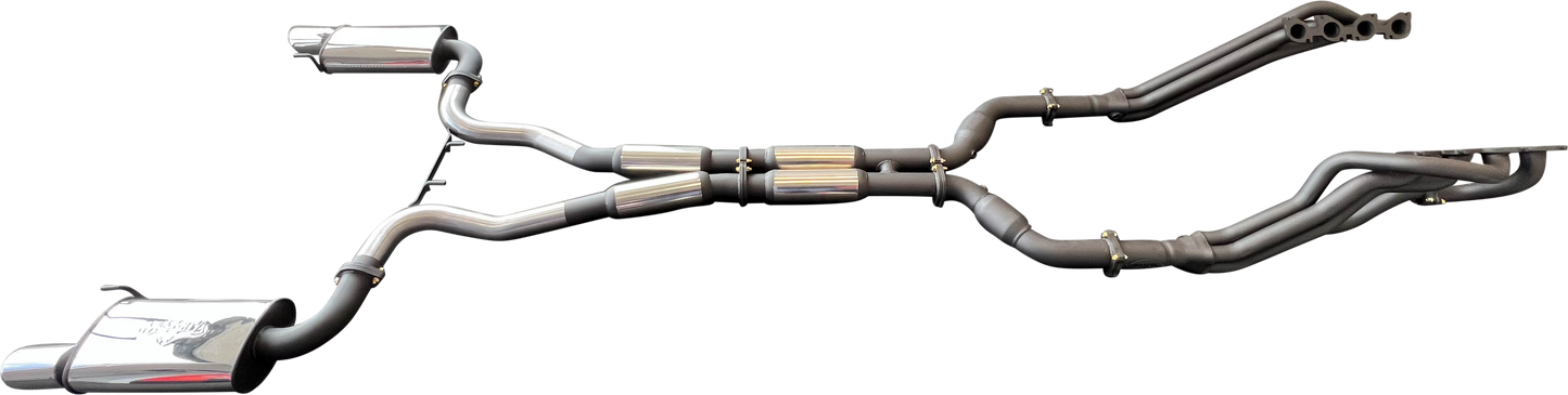 Manta | Twin 3″ Full Exhaust System with 1 7/8″ Headers Hotdog Muffler Twin Tips | Ford Mustang FM S550 5.0L V8 Coupe 2015–2017