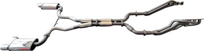 Manta | Twin 3″ Full Exhaust System with 1 7/8″ Headers Hotdog Muffler Twin Tips | Ford Mustang FM S550 5.0L V8 Coupe 2015–2017