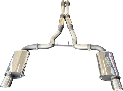 Manta | Twin 3″ Cat Back Exhaust System with Twin Tips | Ford Mustang FM S550 5.0L V8 Fastback Coupe 2015–2017