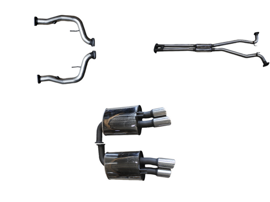Manta Twin 2.5″ Stainless Cat Back Exhaust with Hotdog/Muffler | Holden Commodore VE VF 6.0L V8 Sport 2006–2017