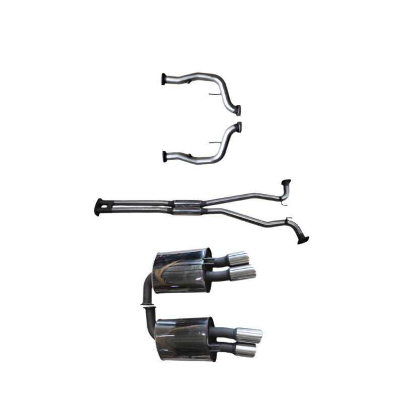 Manta Twin 2.5″ Stainless Cat Back Exhaust with Hotdog/Muffler | Holden Commodore VE VF 6.0L V8 Sport 2006–2017