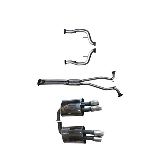 Manta Twin 2.5″ Stainless Cat Back Exhaust with Hotdog/Muffler | Holden Commodore VE VF 6.0L V8 Sport 2006–2017