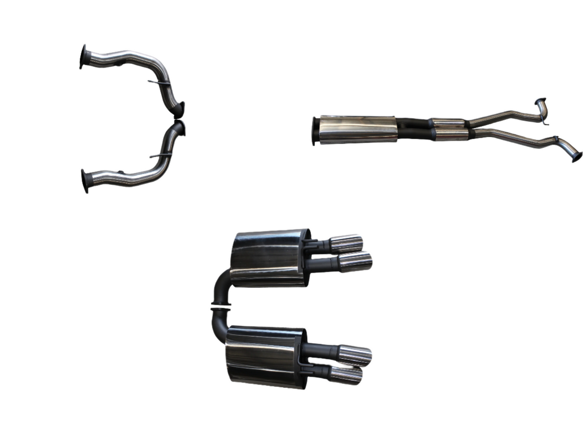Manta Twin 3″ Stainless Cat Back Exhaust with Centre & Rear Mufflers | Holden Commodore VE VF 6.0L V8 Sport 2006–2017