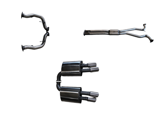 Manta Twin 3″ Stainless Cat Back Exhaust with Hotdog/Muffler | Holden Commodore VE VF 6.0L V8 Sport 2006–2017
