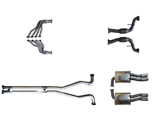 Manta | Twin 2.5″ Full System with 1 3/4″ Extractors Hotdog/Muffler | Holden Commodore VE Ute V8, HSV Maloo 2007–2013