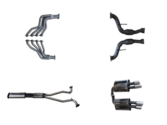 Manta Twin 2.5″ Stainless Full System with 1⅞″ Extractors & Centre & Rear Mufflers | Holden Commodore VF 2013–2017