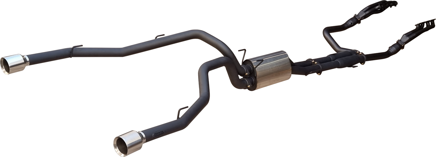 Manta | Twin 3″ Full Exhaust with Extractors, Cats & 5″ Chrome Tips | RAM DS 1500 5.7L V8 Ute 2009–2024