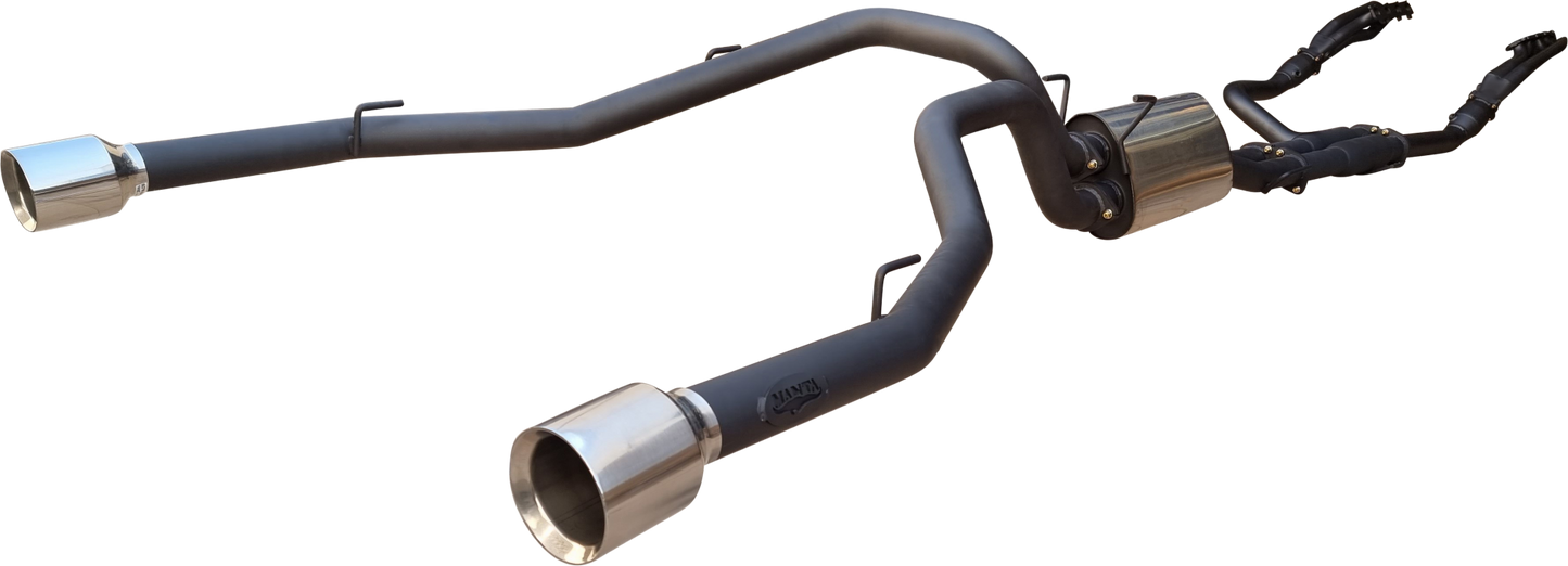 Manta | Twin 3″ Full Exhaust with Extractors, Cats & 5″ Chrome Tips | RAM DS 1500 5.7L V8 Ute 2009–2024