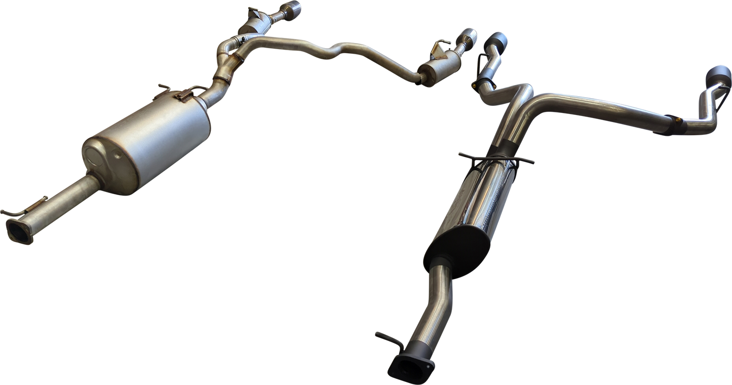 Manta | 3″ Single into Twin Cat Back Exhaust with 5″ Black Tips | RAM 1500 DT 5.7L V8 Ute 2020–2025